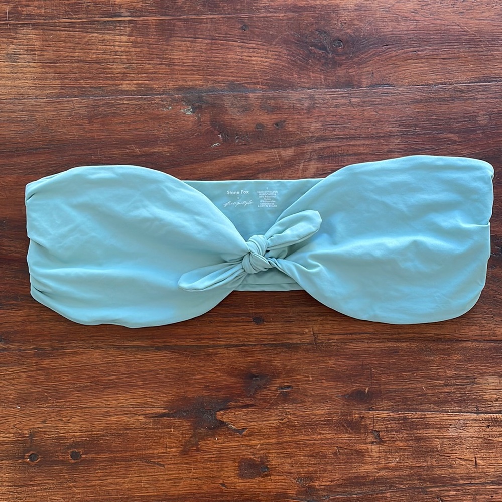 Free people blue tube bikini top